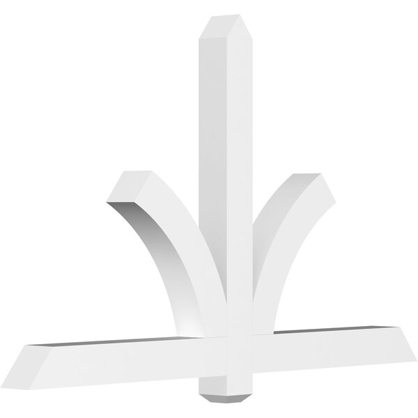 Ekena Millwork Redmond Architectural Grade PVC Gable Bracket, 60"W x 37 1/2"H x 4"D x 4"F, 15/12 Pitch GBP060X38X0404RED00 - main